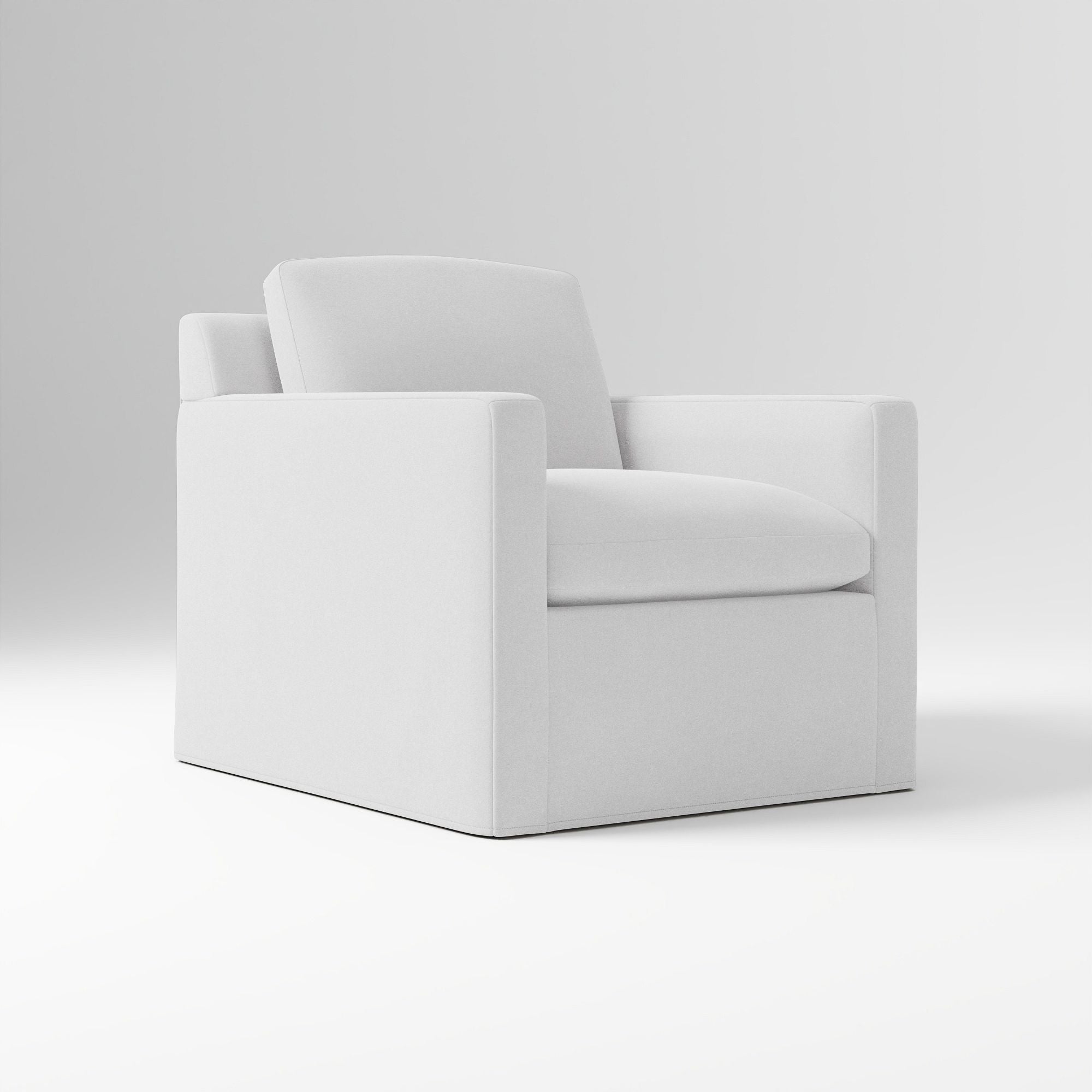 Skirted Slipcover Chair - Wooden bazar