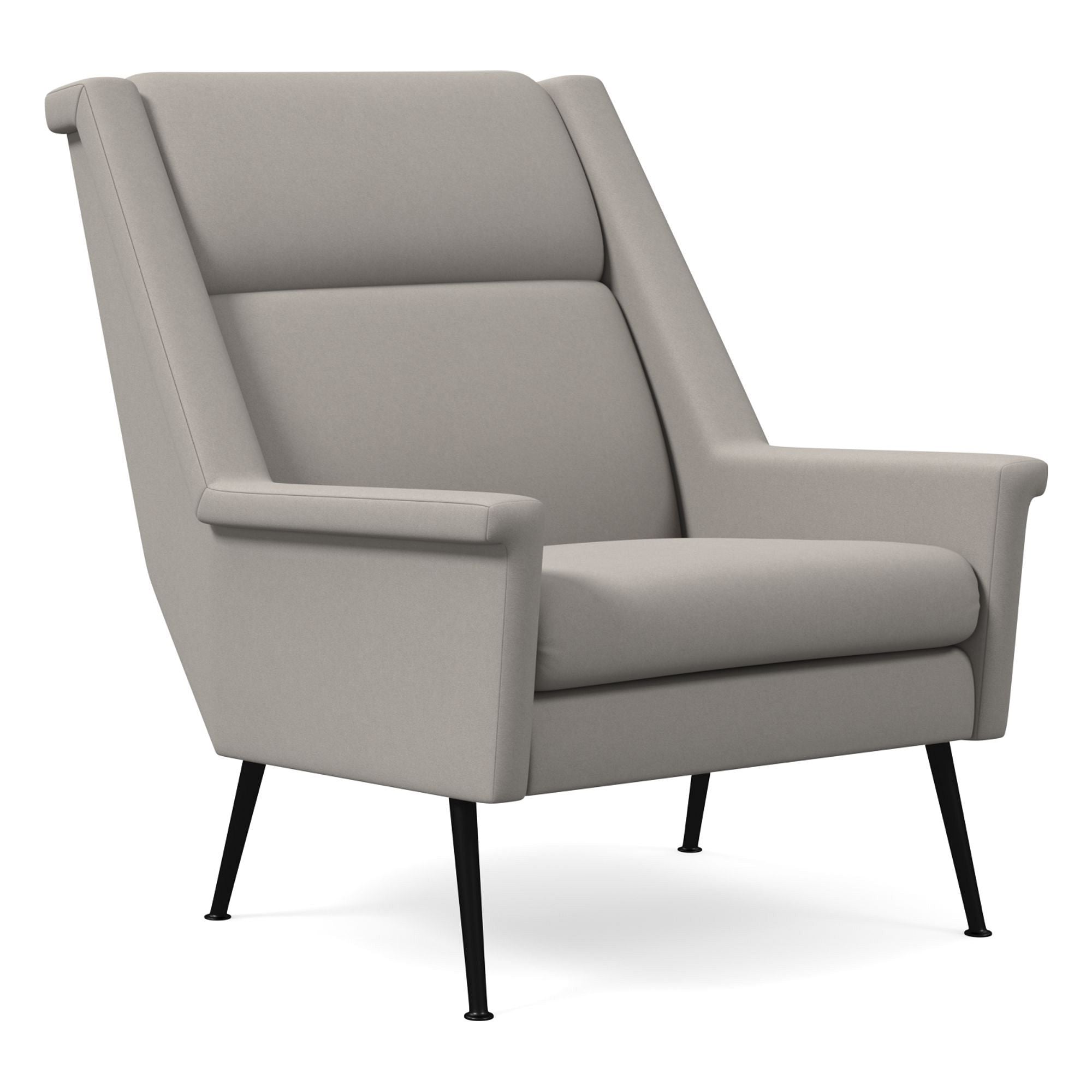 Kolerd High-Back Mid-Century Chair - Metal Legs