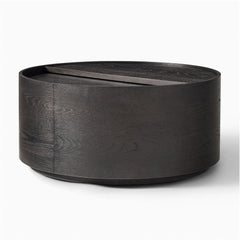 Jigasa Volume Round Storage Drum Coffee Table - Wooden bazar