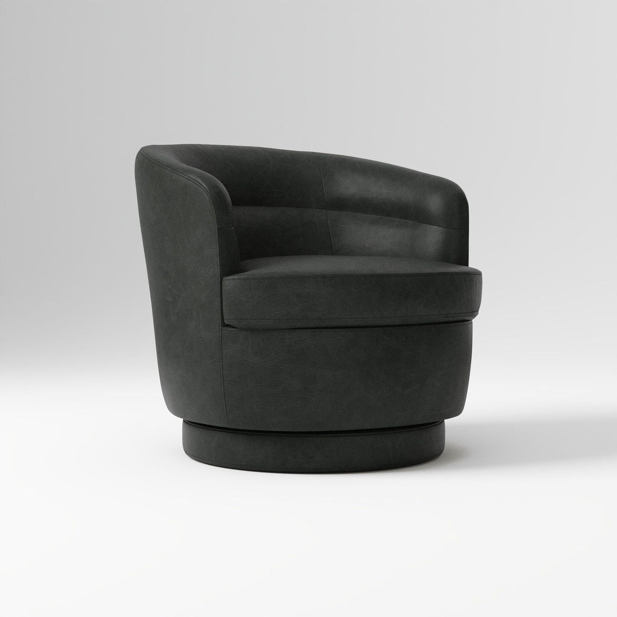 Ayuix Leather Swivel Chair - Wooden Bazar