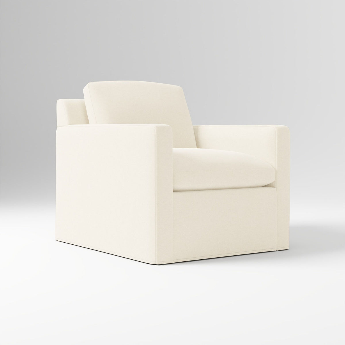 Skirted Slipcover Chair - Wooden bazar