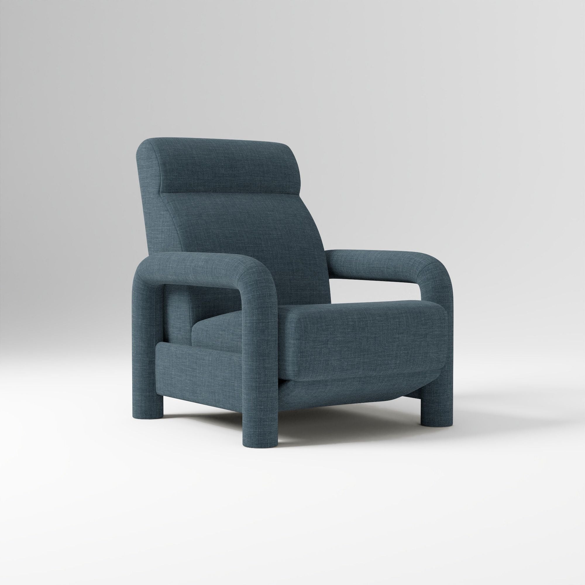 Kaizone Modern Plush Recliner Chair - Wooden bazar