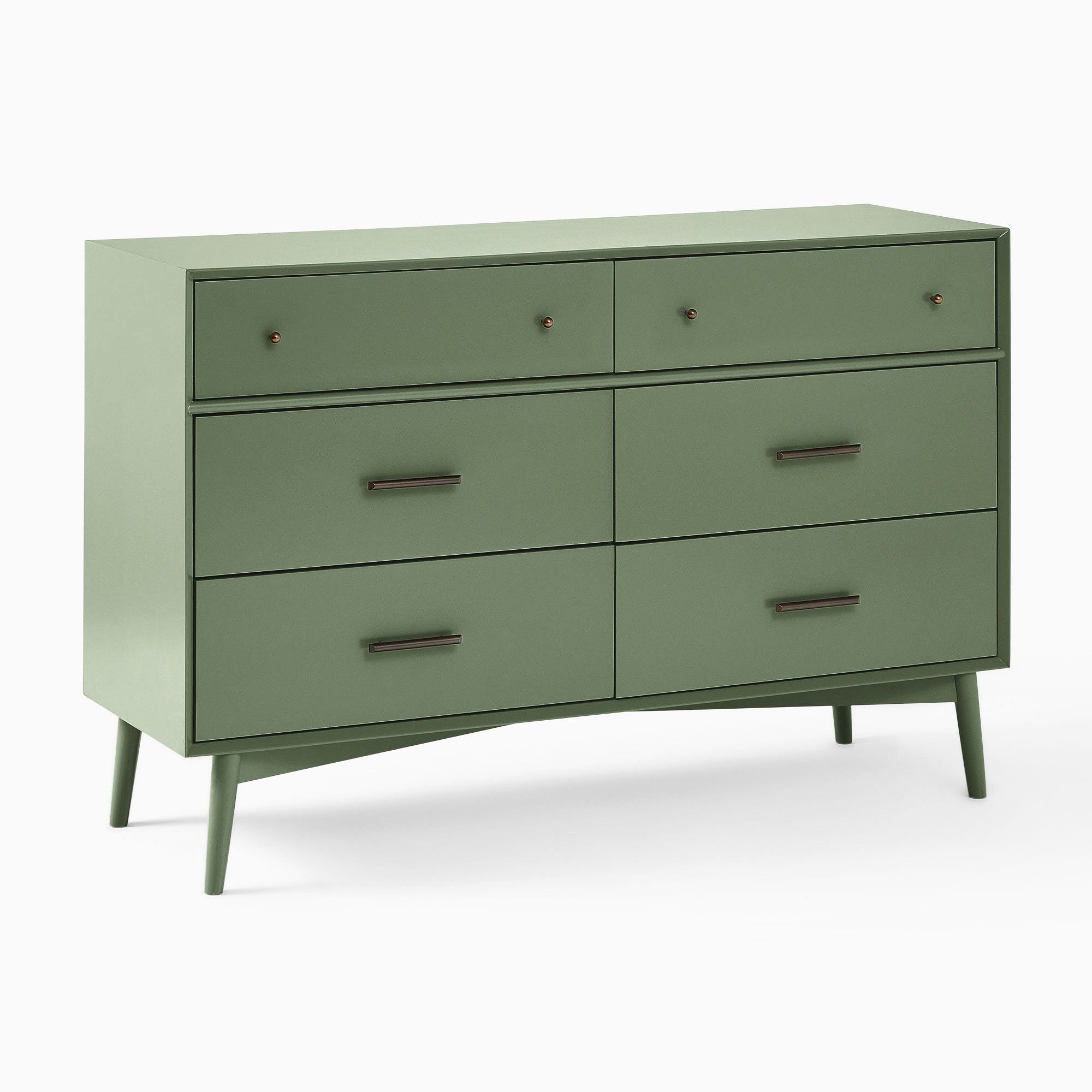 Anikmid Mid-Century Painted 6-Drawer Dresserv - Wooden bazar