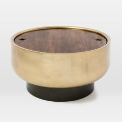 Kujala Drum Storage Coffee Table - Wooden Bazar