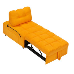 Heliana Convertible sofa-bed in Orange color with cozy seating for living rooms