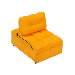 Heliana Convertible sofa-bed in Orange color with cozy seating for living rooms