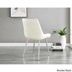 Industrial Chic Round Wood-Effect Dining Table Set With 6 Luxe Velvet Upholstered Chairs