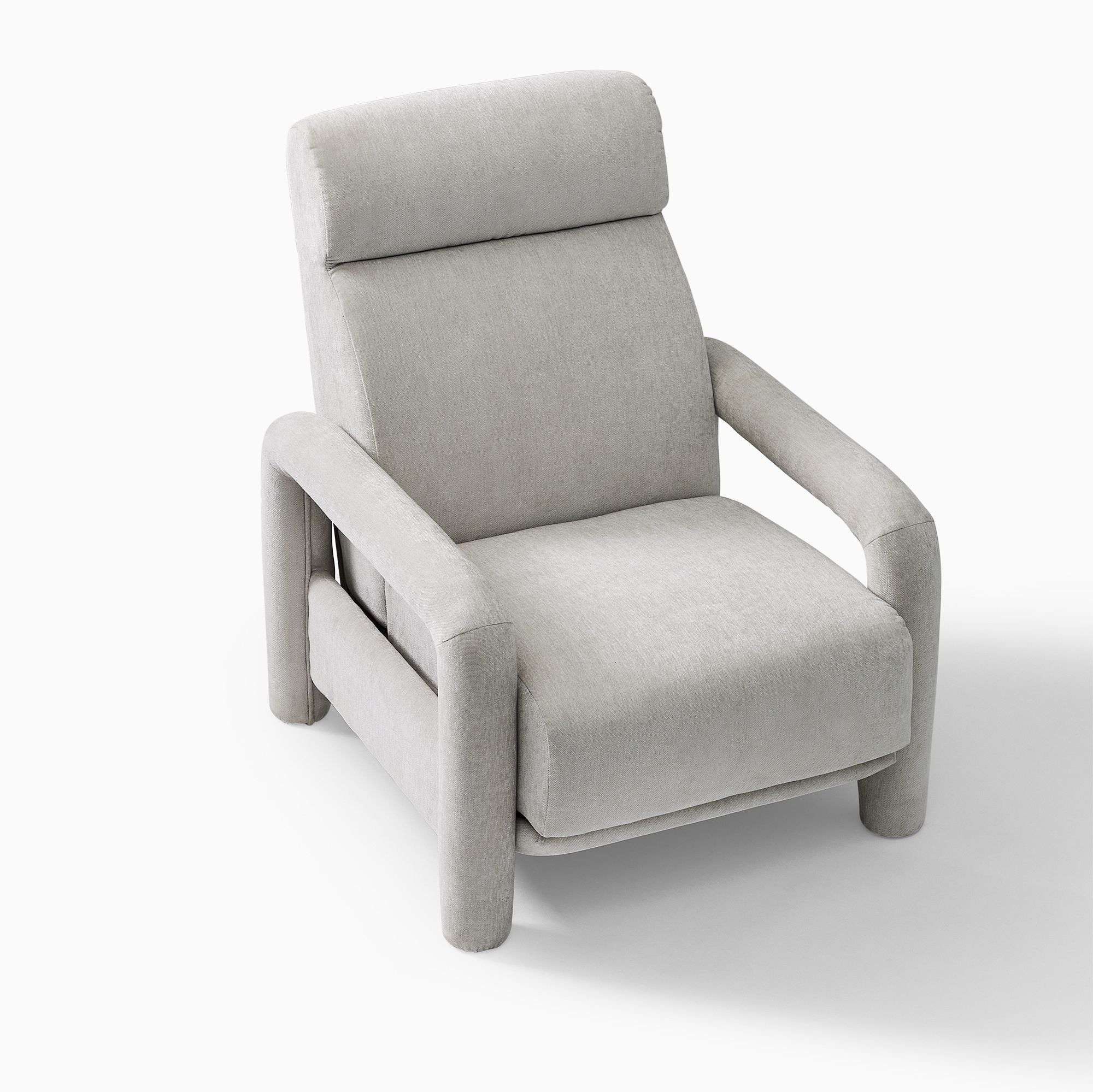 Kaizone Modern Plush Recliner Chair - Wooden bazar