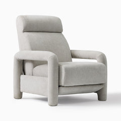 Kaizone Modern Plush Recliner Chair - Wooden bazar