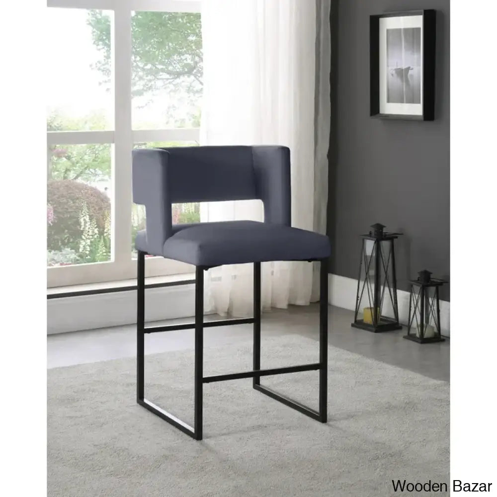 Ingaz Upholstered 26’’ Counter And Bar Stool With Metal Frame (Set Of 2)