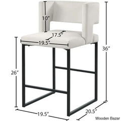 Ingaz Upholstered 26’’ Counter And Bar Stool With Metal Frame (Set Of 2)
