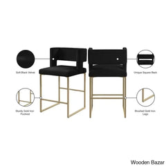 Ingaz Upholstered 26’’ Counter And Bar Stool With Metal Frame (Set Of 2)