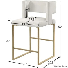 Ingaz Upholstered 26’’ Counter And Bar Stool With Metal Frame (Set Of 2)
