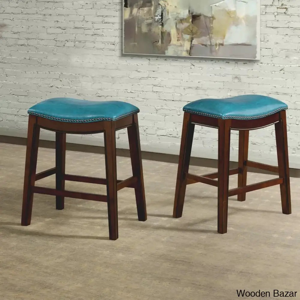 Ingriedo Swivel Upholstered Counter And Bar Stool With Solid Wood Frame