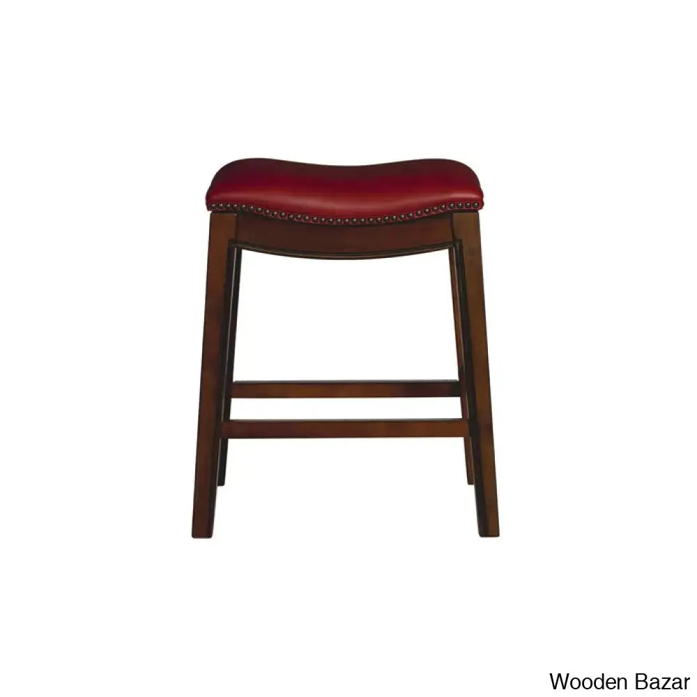 Ingriedo Swivel Upholstered Counter And Bar Stool With Solid Wood Frame