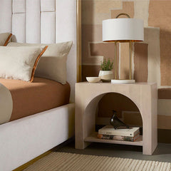 Ichedter Arched Bedside Table - Wooden bazar