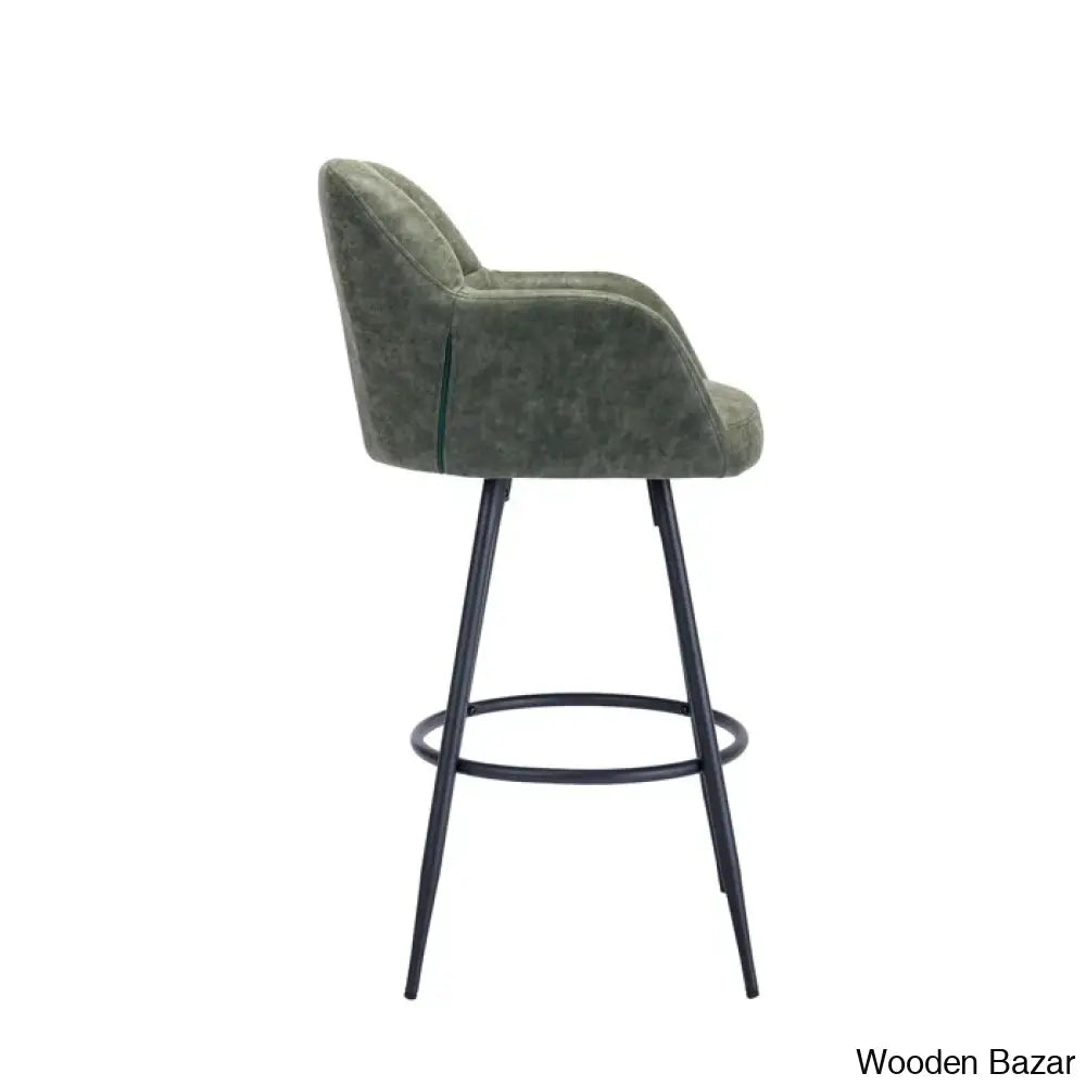 Irelyno Pu Swivel Upholstered 30’’ Counter And Bar Stool (Set Of 2)