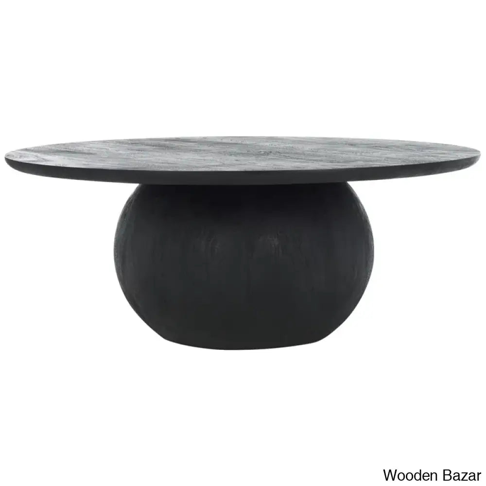 Iver Solid Wood Coffee Table And Center Table Black