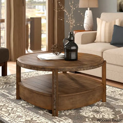 Ivette Solid Wood Top Coffee And Center Table