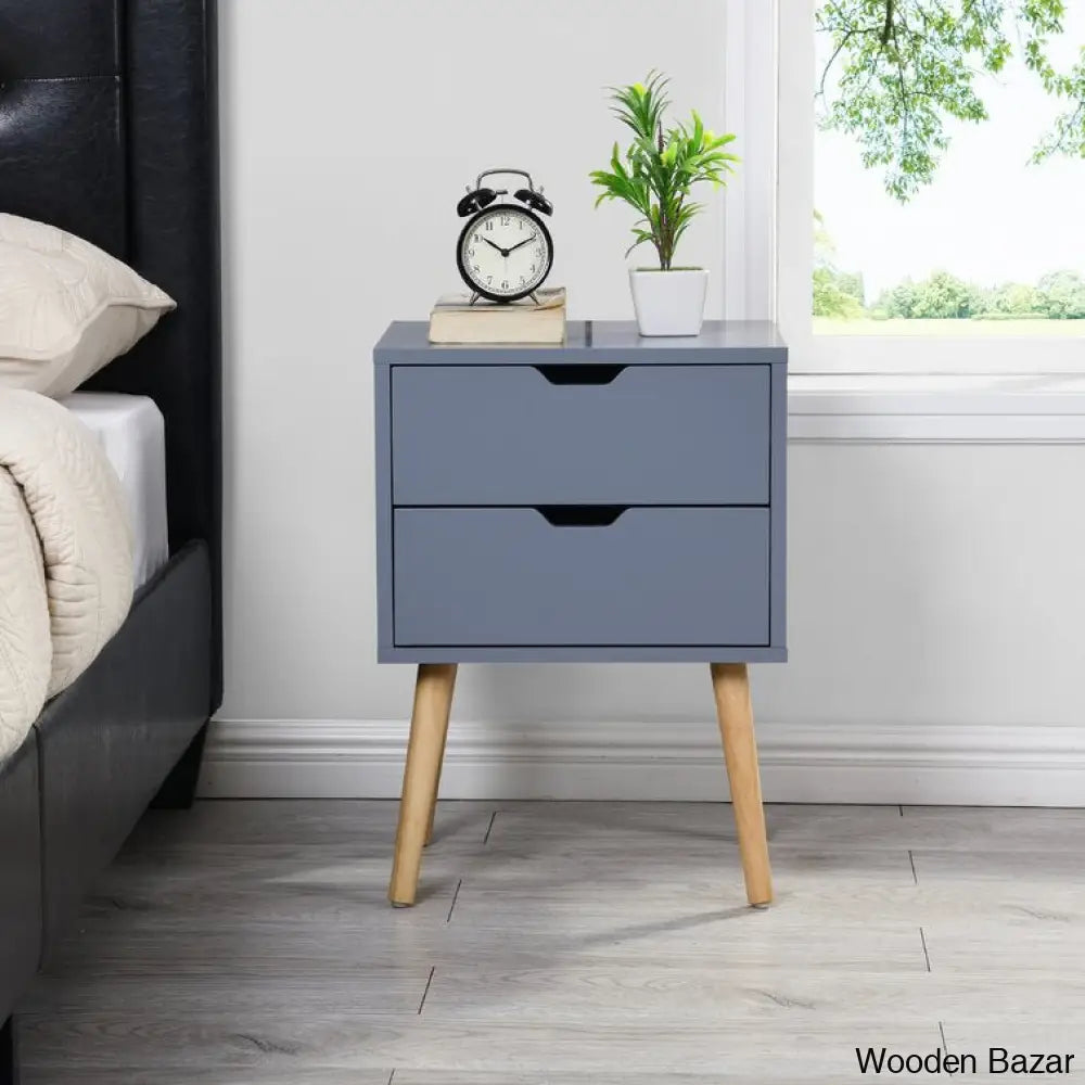 Bedside Table - Wooden Bazar