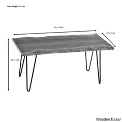Jacorac Solid Wood Top Coffee And Center Table