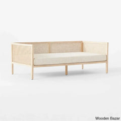 Jade Modish Solid Wood Cane Outdoor Daybed - Wooden Bazar