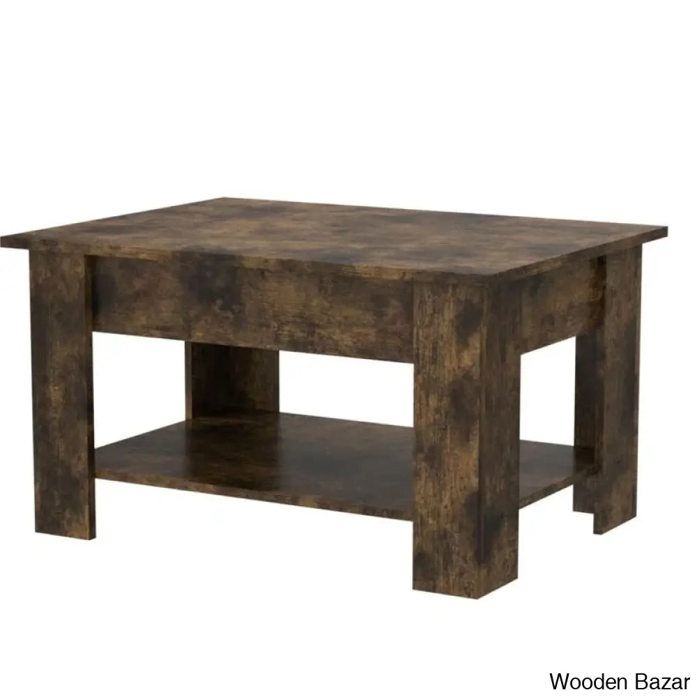 Jairob Single Coffee And Center Table Rustic Brown