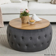 Janni Coffee And Center Table Gray / 14.6’’ H X 26.7’’ L W