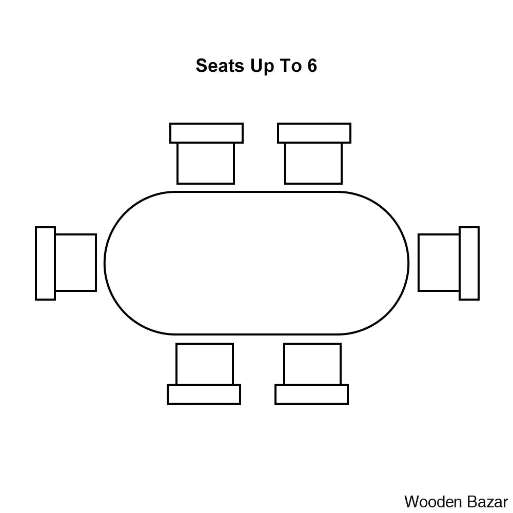 Japandi Style Oval Extendable Dining Table Set