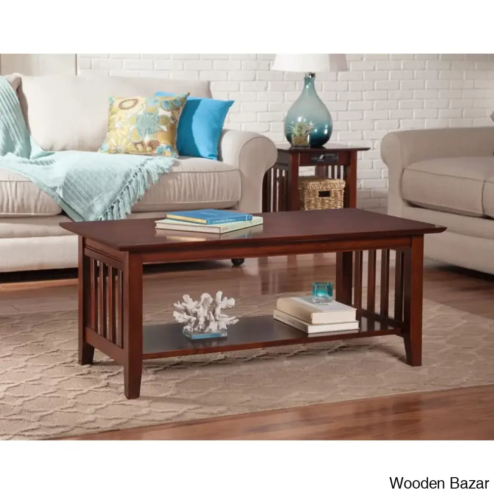 Jarrach Solid Wood Coffee And Center Table