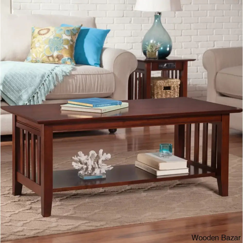 Jarrach Solid Wood Coffee And Center Table