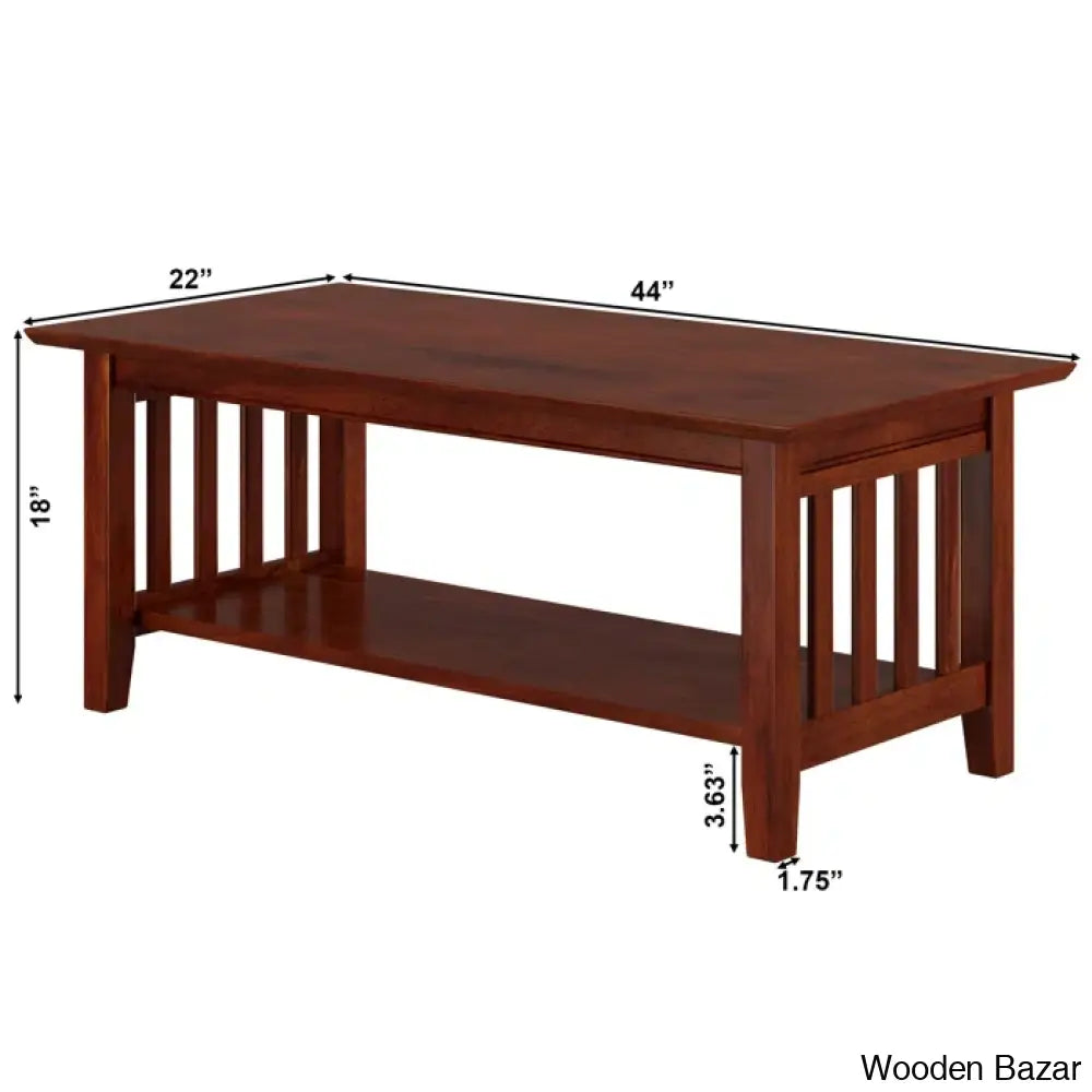 Jarrach Solid Wood Coffee And Center Table