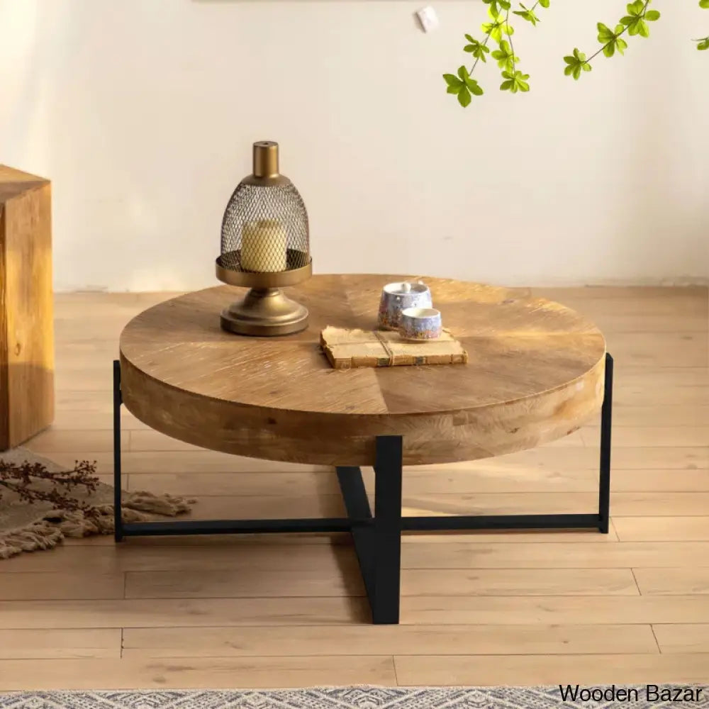 Jarrel Solid Wood Top Coffee Table And Center Table