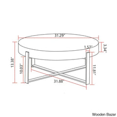 Jarrel Solid Wood Top Coffee Table And Center Table