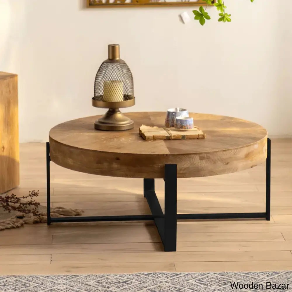 Jarrel Solid Wood Top Coffee Table And Center Table