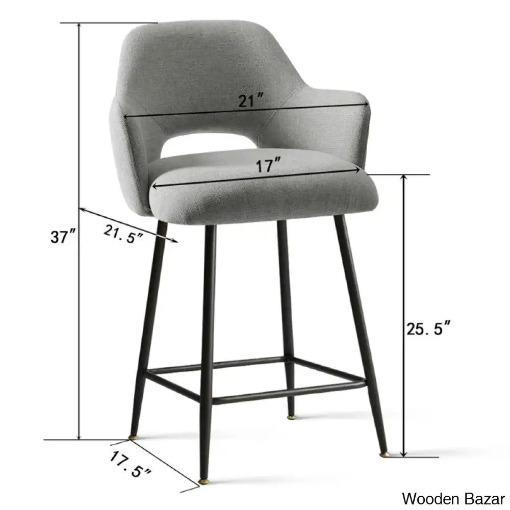 Jaydeny Upholstered Arm 25.5’’ Counter And Bar Stool (Set Of 2)