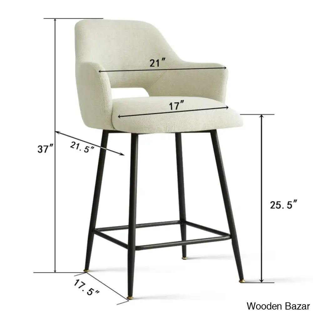 Jaydeny Upholstered Arm 25.5’’ Counter And Bar Stool (Set Of 2)