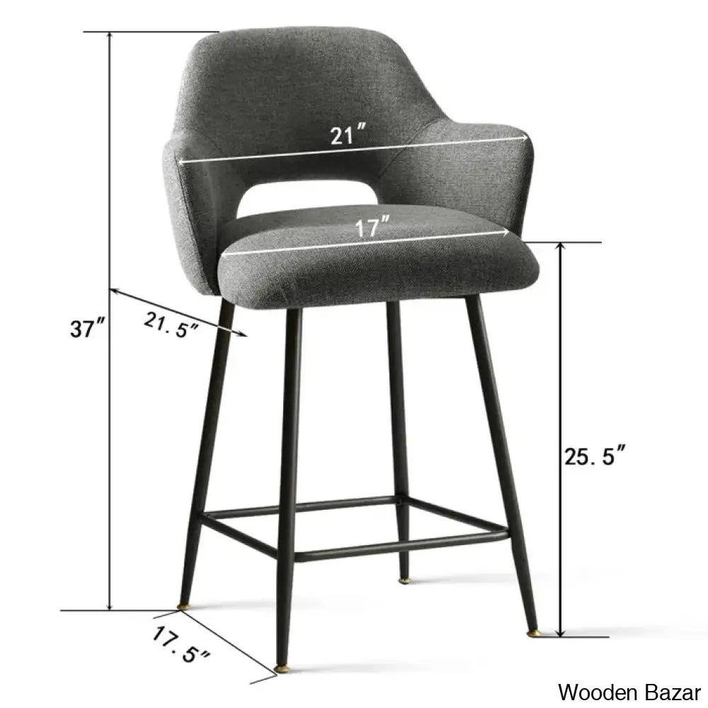 Jaydeny Upholstered Arm 25.5’’ Counter And Bar Stool (Set Of 2)