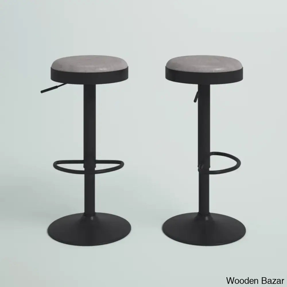 Jaydonw Swivel Upholstered Adjustable Height Counter And Bar Stool With Metal Frame (Set Of 2)