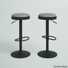 Jaydonw Swivel Upholstered Adjustable Height Counter And Bar Stool With Metal Frame (Set Of 2)