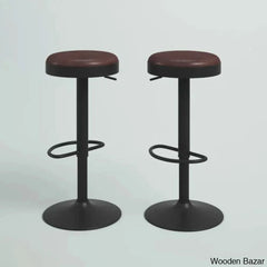 Jaydonw Swivel Upholstered Adjustable Height Counter And Bar Stool With Metal Frame (Set Of 2)