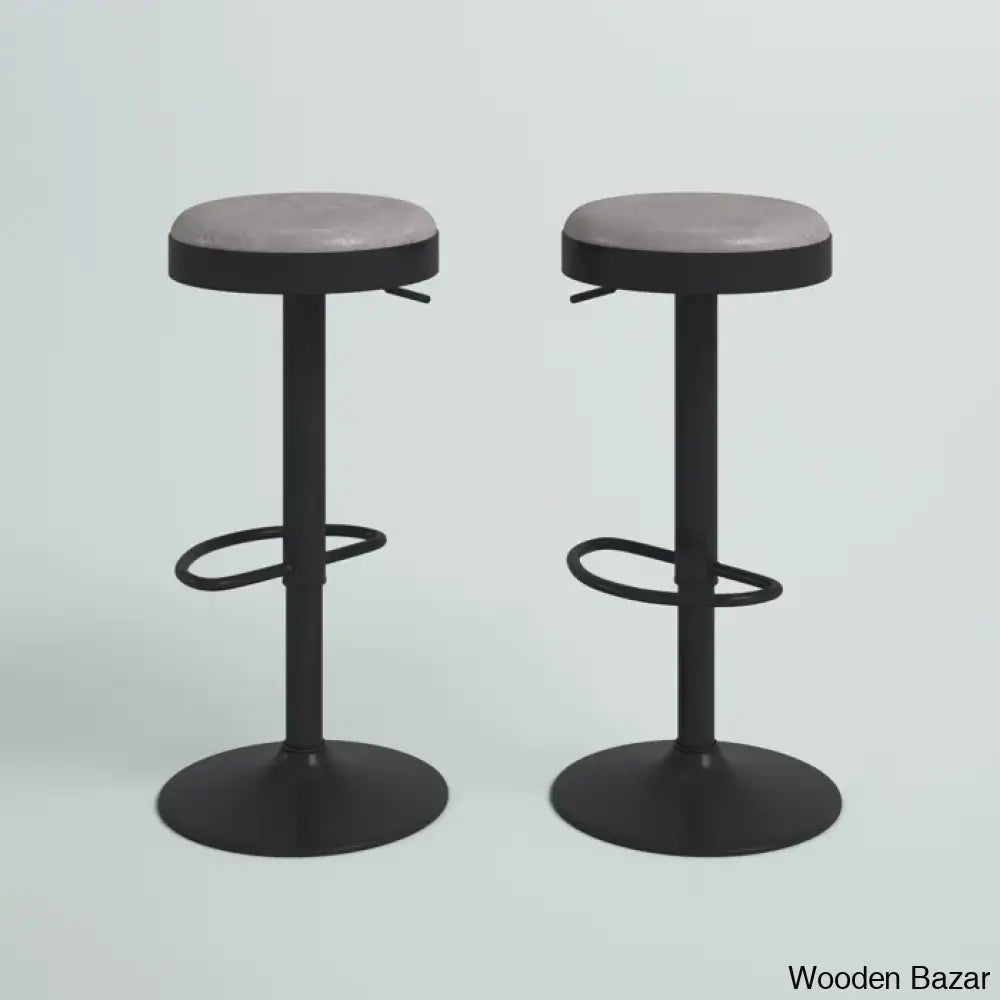 Jaydonw Swivel Upholstered Adjustable Height Counter And Bar Stool With Metal Frame (Set Of 2)