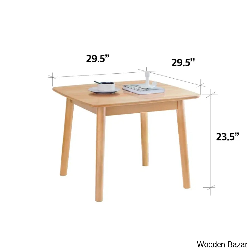 Jereney Solid Wood Square Coffee And Center Table