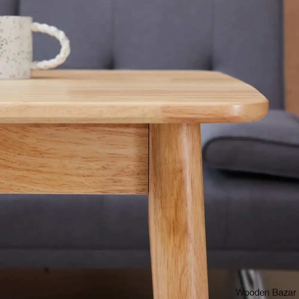 Jereney Solid Wood Square Coffee And Center Table