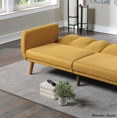 Jessica Elegant Modern Sofa In Mustard Color - Wooden Bazar