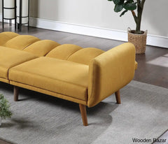 Jessica Elegant Modern Sofa In Mustard Color - Wooden Bazar