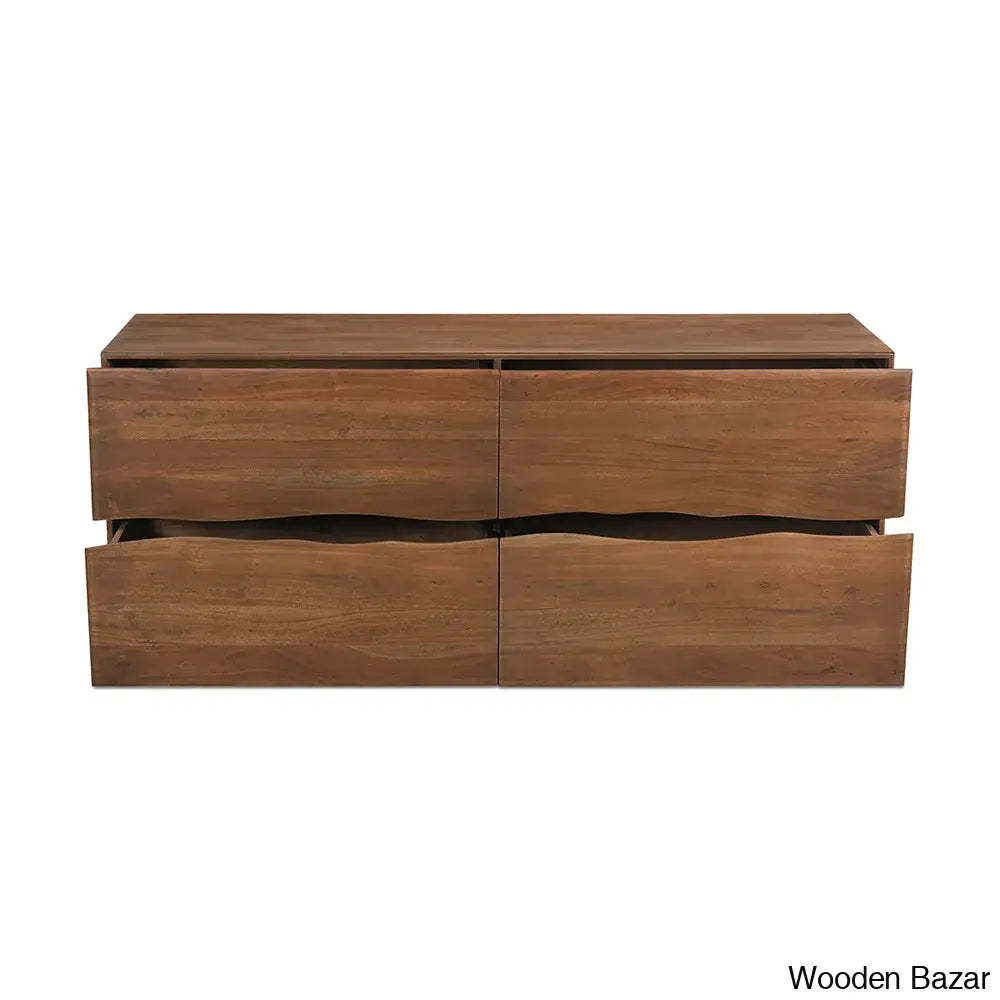 Jette 4 Chest Of Drawers In Solid Wood With Innovative Design Live Edge