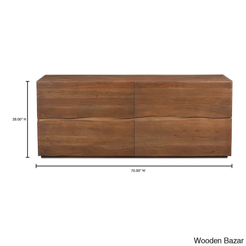 Jette 4 Chest Of Drawers In Solid Wood With Innovative Design Live Edge