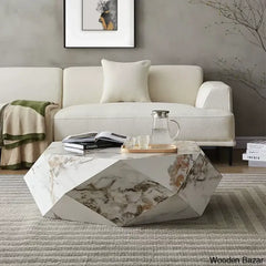 Joalye Modern White Marble Coffee And Center Table