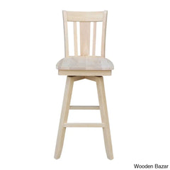 Josline Swivel Solid Wood Counter And Bar Stool